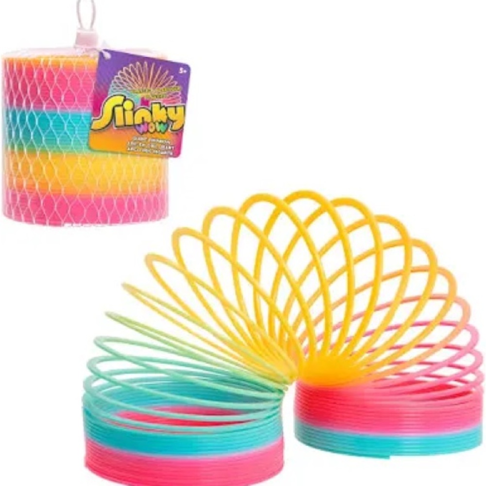 Jumbo Rainbow Coil Spring Toy,Magic Plastic Colored Coil Spring 4 x4 inch